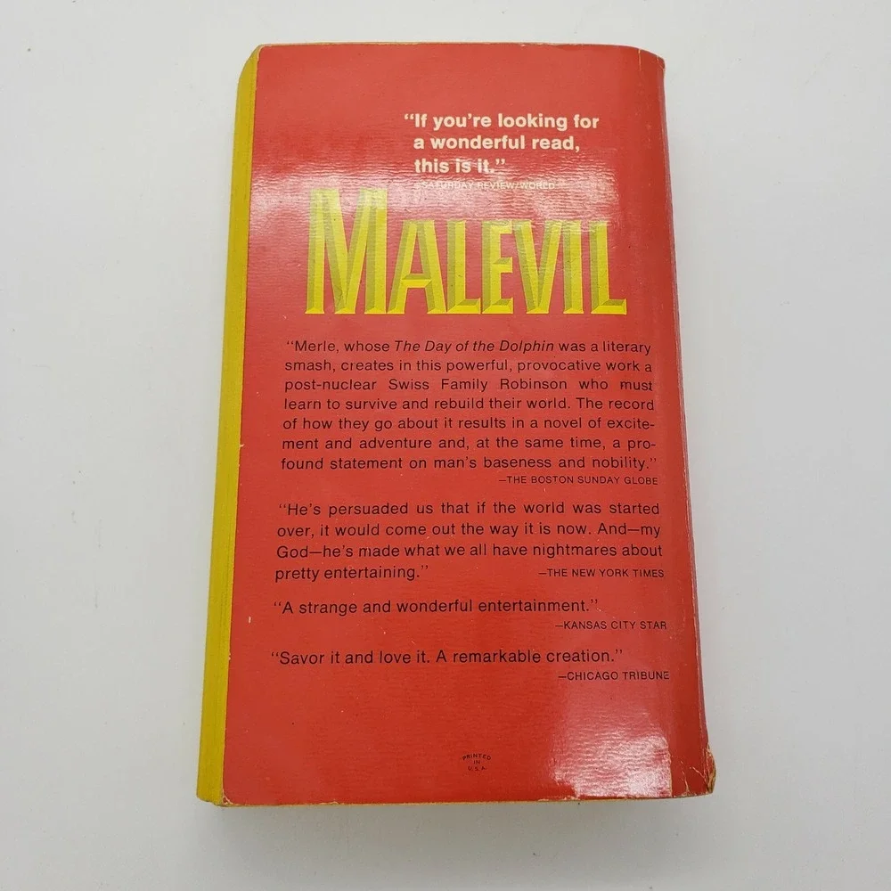 Malevil by Robert Merle 1975 Warner paperback First‎ Printing Translated Great